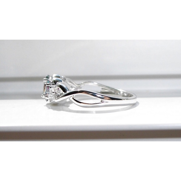 925 STERLING SILVER Simulated Mystic Rainbow Topaz CZ Ring - Picture 10 of 16